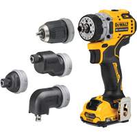 XTREME Brushless Cordless 5-in-1 Drill/Driver Kit, Lithium-Ion, 12 V, 3/8" Chuck Fastek