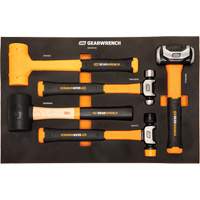 Mixed Hammer Set in Foam Storage Tray, 5 Pieces Fastek