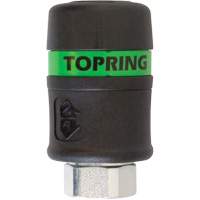 Raccord rapide TOPQUIK Ultraflo 7,8 mm, Composite en polyester, 3/8", NPT femelle, 174 PSI Fastek