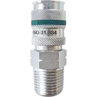 Raccord rapide QUIKSILVER Ultraflo 7,8 mm, Acier zingu&eacute;, 1/2", NPT m&acirc;le, 362 PSI Fastek