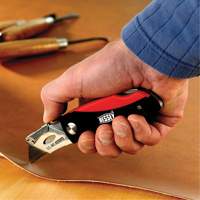 Folding Utility Knife, 2-3/8" Blade, Plastic/Cushion Handle Fastek