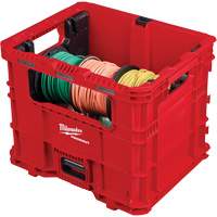 PACKOUT Wire Pulling XL Crate, 15-3/4" x 18-5/8" x 15", Black/Red Fastek