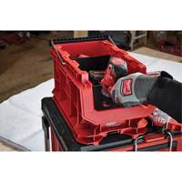 PACKOUT Compact Crate, 15-1/2" x 9-1/2" x 8-3/4", Black/Red Fastek
