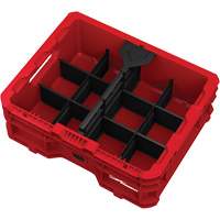 PACKOUT Low-Profile Crate, 15" x 18-5/8" x 6-5/8", Black/Red Fastek