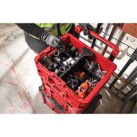 PACKOUT Low-Profile Crate, 15" x 18-5/8" x 6-5/8", Black/Red Fastek