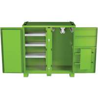 Armoire de rangement d'&eacute;PI sur place, Acier, Vert lime haute visibilit&eacute; Fastek