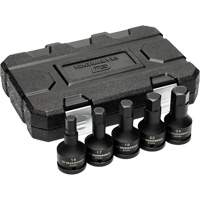 Metric Impact Bit Socket Set with Blow Mold Case, Hex, 3/4" Drive, 5 Pcs Fastek