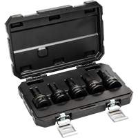 Metric Impact Bit Socket Set with Blow Mold Case, Hex, 3/4" Drive, 5 Pcs Fastek