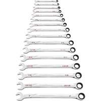 120XP Universal Spline XL SAE Wrench Set, Ratcheting Combination, 16 Pieces, Imperial Fastek