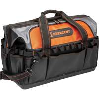 Sac &agrave; outils 20" pour entrepreneur, 1680 Denier/Polyester, 31 pochettes, Noir/Gris/Orange Fastek