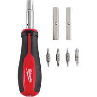 Tournevis multibits &agrave; entraînement magn&eacute;tique 1/4" et 3/8" 11 en 1, 8" lo, Prise Coussin&eacute;e Fastek