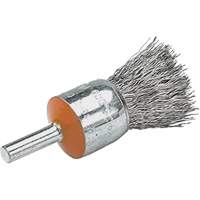 Mounted End Brush with Crimped Wires, 1/2", 0.02" Fill, 1/4" Shank UE863 | Fastek