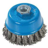 Knot-Twisted Wire Cup Brush, 3" Dia. x M10x1.25 Arbor Fastek
