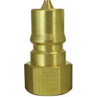 Hydraulic Quick Coupler Plug, 3/8" Dia., Brass Fastek