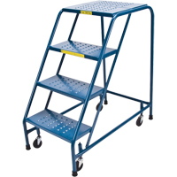 Rolling Step Ladder, 4 Steps, 18" Step Width, 37" Platform Height, Steel Fastek