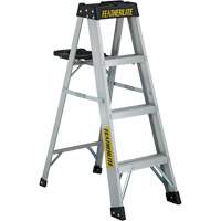 3400 Series Industrial Extra Heavy-Duty Step Ladder, 4', Aluminum, 300 lbs. Capacity, Type 1A Fastek