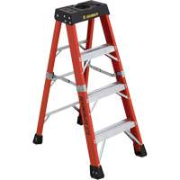 Industrial Extra Heavy-Duty Stepladders (6800 AA Series), 4', Fibreglass, 375 lbs. Capacity, Type 1AA Fastek