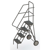 Rolling Ladder, 4 Steps, Serrated, 40" High Fastek