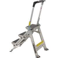 Tilt & Roll Step Stool Ladder, 3 Steps, 34" x 22" x 50.75" High VD439 | Fastek