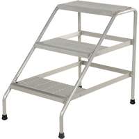 Aluminum Step Stand, 3 Step(s), 22-13/16" W x 34-9/16" L x 30" H, 500 lbs. Capacity VD459 | Fastek