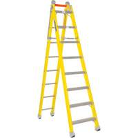 Step to Straight Ladder, 13.8', Fibreglass, 375 lbs., CSA Grade 1AA VD470 | Fastek