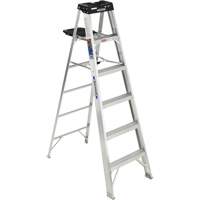 Step Ladder with Pail Shelf, 6', Aluminum, 300 lbs. Capacity, Type 1A VD560 | Fastek