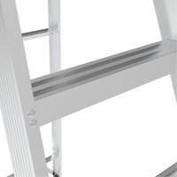Step Ladder, 10', Aluminum, 225 lbs. Capacity, Type 2 Fastek