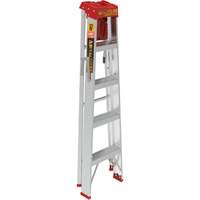 Step Ladder with Paint Tray, 5', Aluminum, 200 lbs. Capacity, Type 3 Fastek