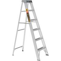 Step Ladder, 6', Aluminum, 225 lbs. Capacity, Type 2 Fastek