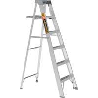 Step Ladder with Paint Tray, 6', Aluminum, 225 lbs. Capacity, Type 2 Fastek
