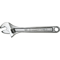 Crescent Adjustable Wrenches, 4" L, 1/2" Max Width, Chrome VE032 | Fastek