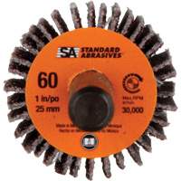 Standard Abrasives Flap Wheel, Aluminum Oxide, 60 Grit, 1" x 1" x 1/4" Fastek