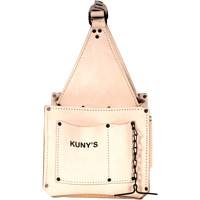 Porte-outils pour &eacute;lectricien et travaux d'entretien, Cuir, 17 pochettes, Beige Fastek