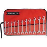 11-Piece Angled Open-End Wrench Set, Polished Fastek