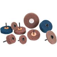 Standard Abrasives Buff & Blend Wheel, 3" Dia. x 1/4" W, 1/4" Arbor, Aluminum Oxide Fastek