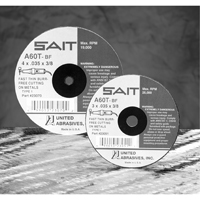 Meule &agrave; tronçonner, 5" x 0,045", Arbre de 7/8", Type 27, Oxyde d'aluminium/C&eacute;ramique, 12 200 Tr/min Fastek