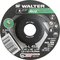 Depressed Centre Grinding Wheels - Aluminium Type 27, 4-1/2" x 1/8", 7/8" Arbor, Type 27 Fastek