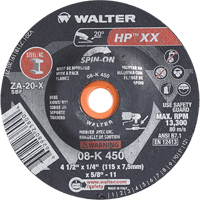 Double-X Depressed Centre Grinding Wheel, 4-1/2" x 1/4", 5/8"-11 Arbor, Type 27S Fastek