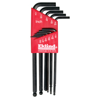 Balldrive Hex Key, Hex End, 7/64" x 3.56" L, L Shape Fastek