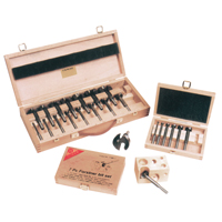 Super Forstner Bit Kits in a Wooden Box, 7 Pieces, Steel WK721 | Fastek
