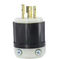 2-Pole 3-Wire Grounding Locking Plug, Nylon, 20 A, 347 V, L24-20P XA881 | Fastek