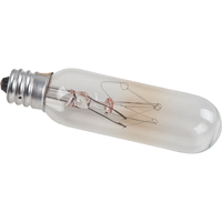 BULB INCAN. T6 CLEAR CAN;DELABRA 15W 145V 1/PACK Fastek