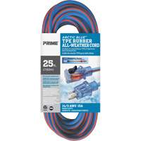 Arctic Blue Extension Cord, All-Weather, SJEOW, 14/3 AWG, 15 A, 25' Fastek