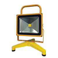 Rechargeable And Portable Floodlights, LED, 30 W, 3000 Lumens, Aluminum Housing Fastek