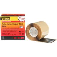 Scotch&reg; Cable Jacket Repair Tape, 51 mm (2") x 1.8 m (6'), Black, 60 mils Fastek