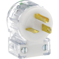 Angled Hospital Grade Extension Plug, Nylon, 20 Amps, 125 V Fastek