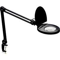 Adjustable Magnifier Lamp, 5 Diopter, LED Light, 47" Arm, C-Clamp, Black XI488 | Fastek