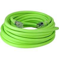 Flexzilla&reg; Pro Industrial Extension Cord, All-Weather, SJTW, 10/3 AWG, 15 A, 50' Fastek