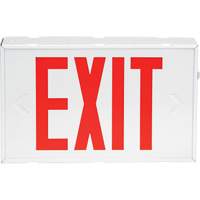 Exit Sign, LED, Battery Operated/Hardwired, 12-1/5" L x 7-1/2" W, English XI788 | Fastek