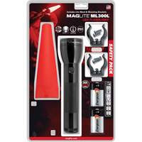 Safety Flashlight Pack, LED, 487 Lumens, D Batteries Fastek